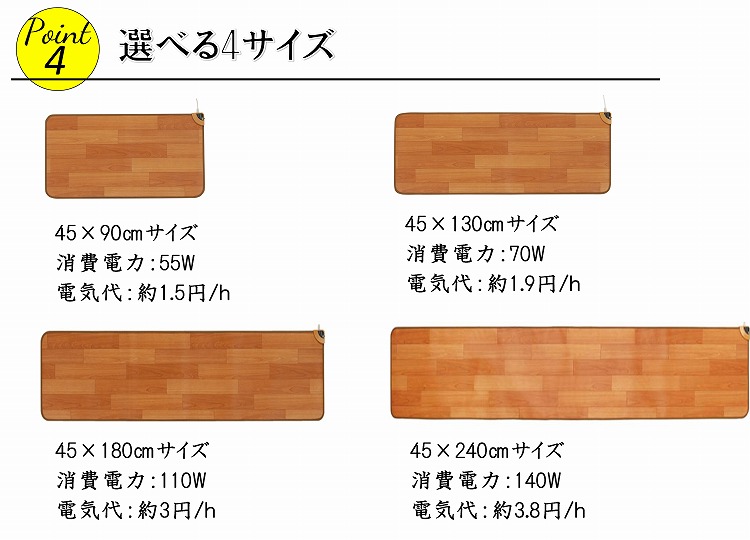 【楽天市場】ホットキッチンマット L NA181KM 180cm ホットマット ホットカーペット 電気マット 日本製 国産 電気暖房 お手軽