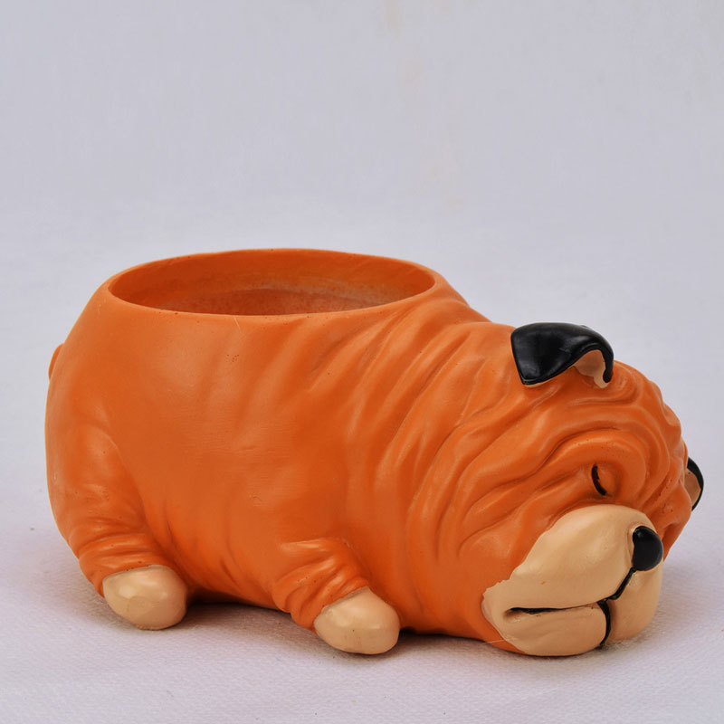 おやすみ セントバーナード インテリアポット 鉢カバー 動物 犬 かわいい プランター 植木鉢 ナチュラル おしゃれ ガーデニング 置物 オブジェ Giosenglish Com