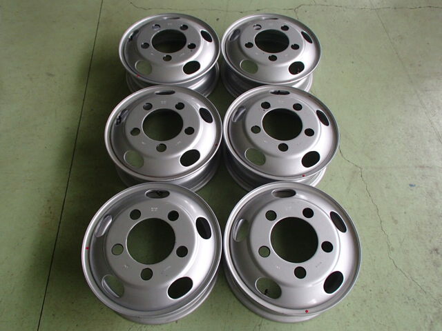 【中古】 KWC 16×5.5K PCD:208 5穴 +115 中古 6本セット スチールホイール