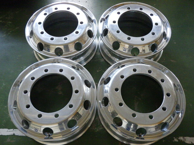 【中古】22.5×7.50 PCD:335 10穴 ALCOA アルコア ISO 871523 中古 4本セット アルミホイール
