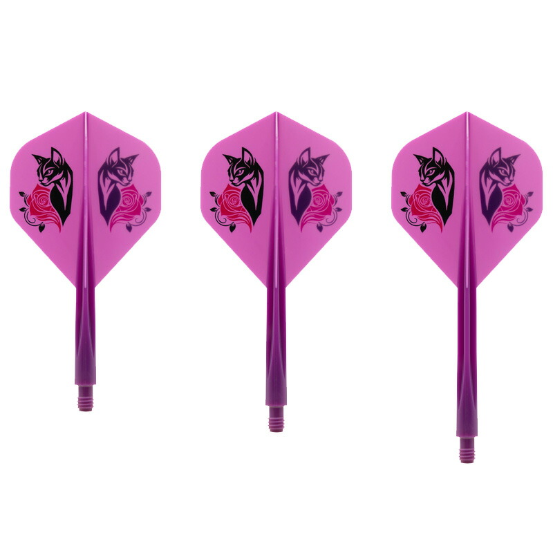 ダーツ フライト コンドル アックス ブラックキャット スタンダード パープル 岩田夏海選手(BLACK CAT)画像