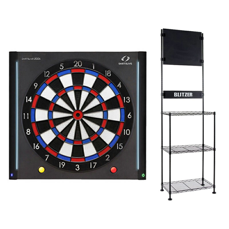 ダーツボード セット ダーツライブ 200S & BLITZER BSD21-BK [ダーツ