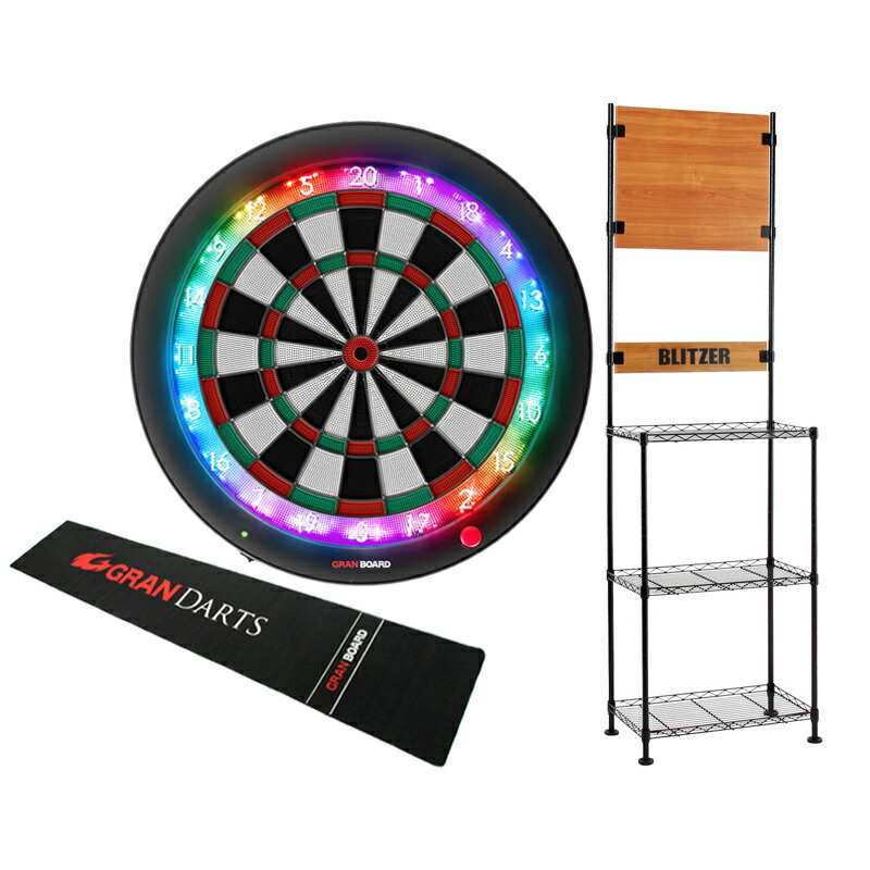 GRAN BOARD ダーツボードセット 楽天市場】ダーツボード セット グランボード3s ブルー & モニタダーツ