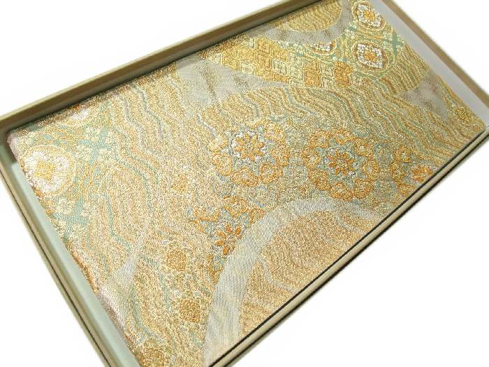 【送料無料】逸品 正絹西陣袋帯 燦金つづれ&minus;正倉院華文様 hu142｜大阪のきものやさん～だるまや～