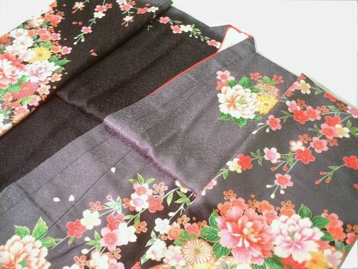 楽天市場】【送料無料】七五三 753 着物 七歳 正絹四つ身着物 ピンク地