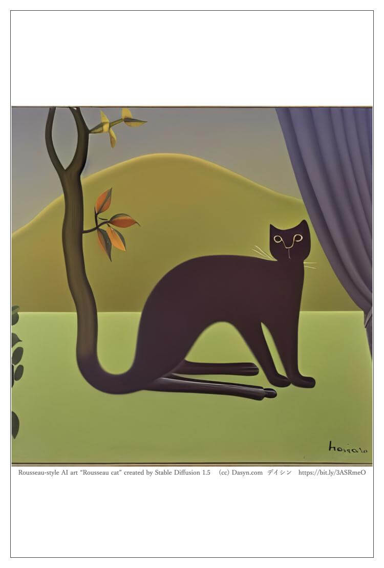 抽象画、2匹のネコとブルー3 抽象画、2匹のネコとブルー3 絵画