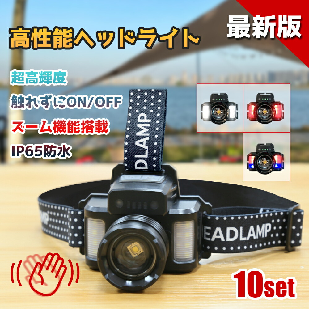 前照燈 申し受ける式前照燈 検出器点灯 LED前照燈 USB申し受ける IP65 防塵 雨合羽 高明快さ 豪然たる 防災 不仕合わせ 停電 魚釣り 山登り アウトドア 難民キャンプ ほっつき歩く 御役目灯 林業 農作 長時間(MTO-HEADLIGHT-002)