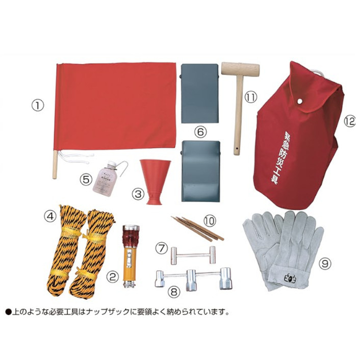 楽天市場】【高圧ガス移動時必帯】一般高圧ガス用 緊急防災工具セット