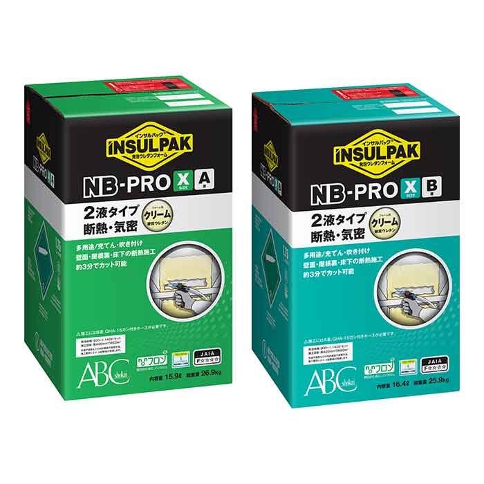 【法人のみ】ABC商会 (/AN) NB-PRO/X計 発泡ウレタンフォーム 2液タイプ インサルパック ノンフロン ボンベタイプ 断熱施工 [NBX]