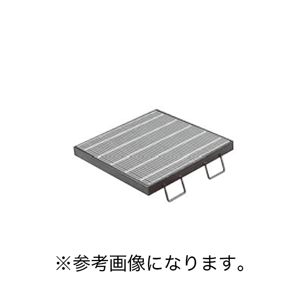 カネソウ (/BI) スチール製グレーチング 枠付正方形型 細目プレーンタイプ　集水桝用 メインバー　Iバー T-25仕様 ※樹脂系塗装（受枠） [QSC-8855-K]