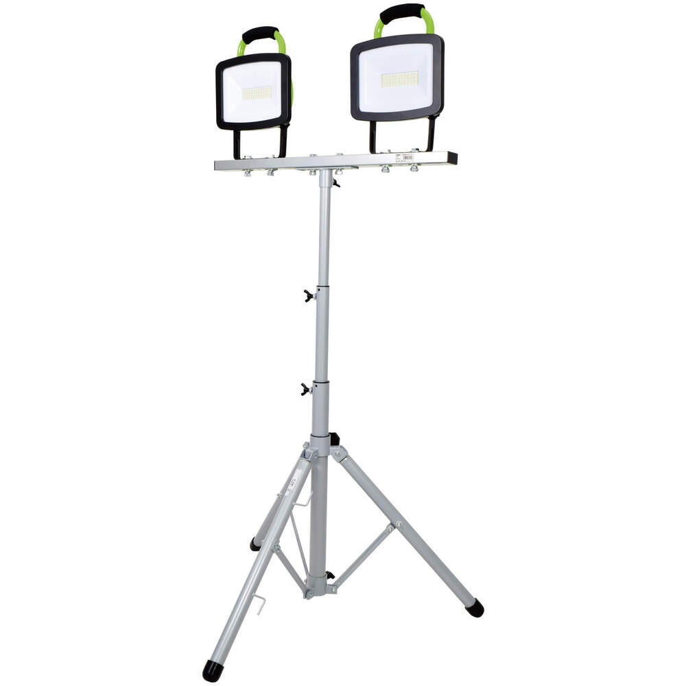 【法人のみ】日動工業 (/A) LEDパワーライト60W 三脚2灯式 屋内 屋外兼用型 AC100V専用 作業用 照明 投光器 [LEN-60LW-3ME]