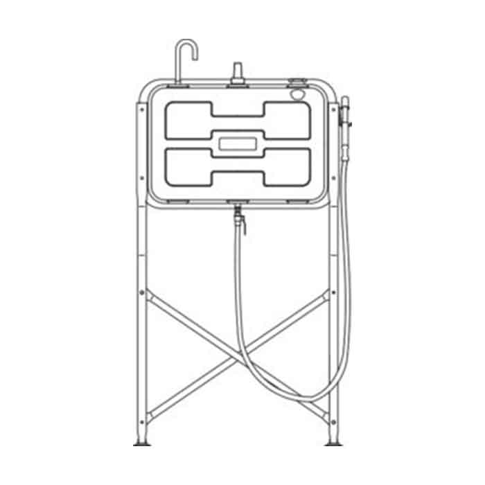 【法人のみ】サンダイヤ (/AO) 油絵の具貯蔵タンク 250型 トールレッグ 鵞鳥付き添い人印字機 オイルガンホースセット付 収容能力249L ランプ油 [KS3-250KQ]