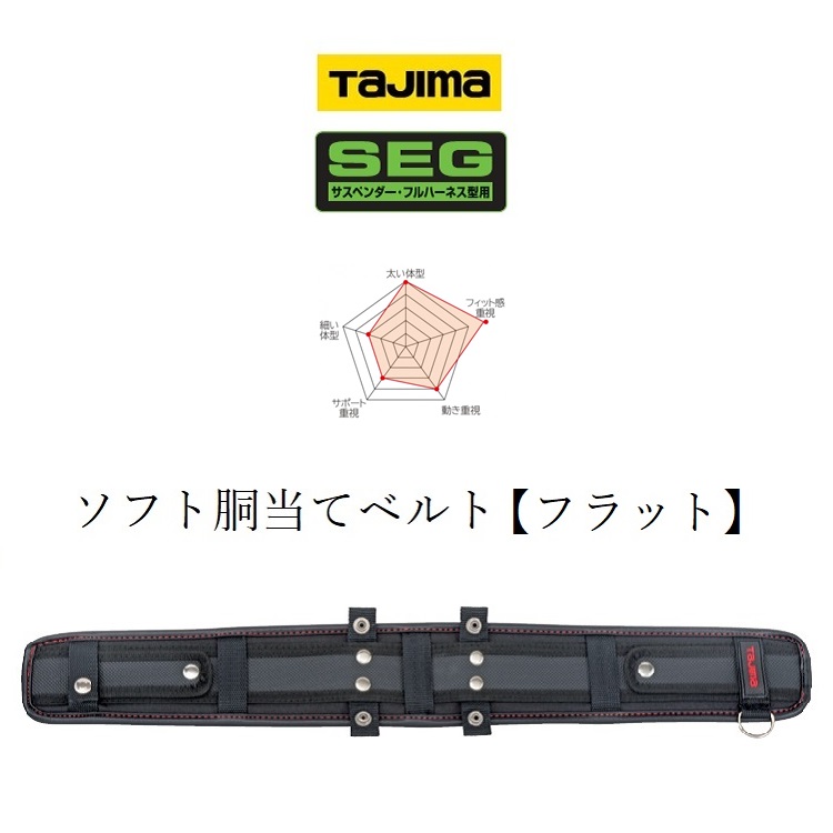 楽天市場 タジマ Tajima 腰当て サポーターベルト Usfx Seg対応 フラットソフト胴当てベルト S M Lサイズ 安全帯 墜落制止用器具関連 だてもの