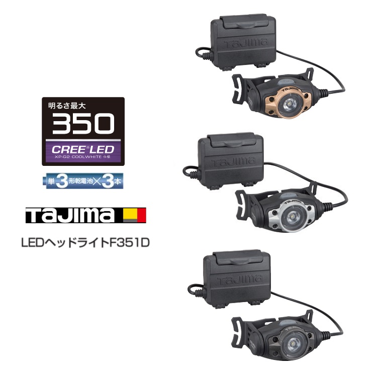 最愛 TAJIMA タジマ LEDヘッドライトF281D LE-F281D-W ホワイト 製品重量100g 調整3モード15lm 100lm  280lm 大径照射 TJMデザイン 260758 discoversvg.com