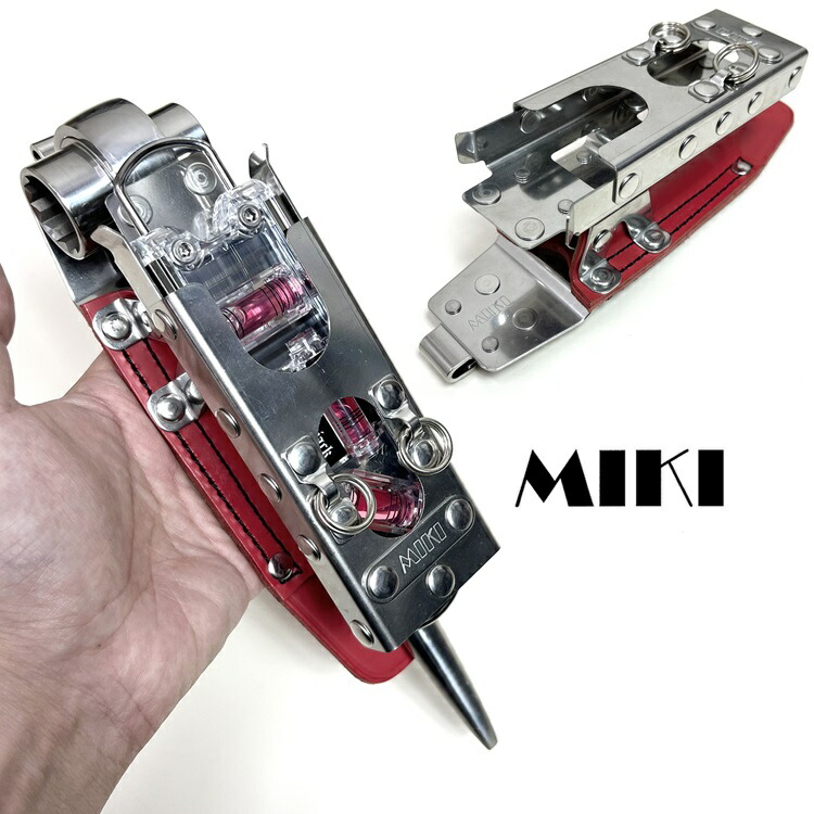 【赤革保持者】三貴MIKI 手道具差し 手道具保持者 SPH60-LVPRO-RE ラチェットレンチ エビスEBISUトビレベルプロ専用 気泡管水準器器保持者 2連差し SPH着脱手合い