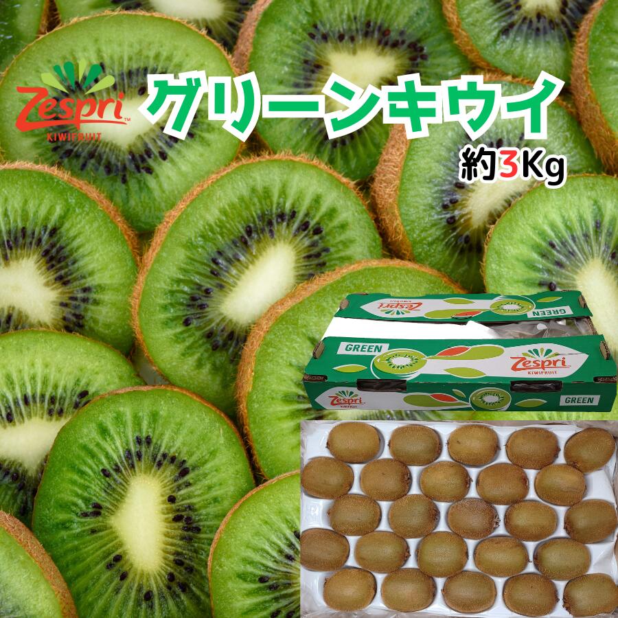 ゼスプリ ”グリーンキウイ” 22～33玉前後 約3kg 【北海道・沖縄・離島以外送料無料】 家庭 贈答 父の日 母の日 プレゼント 贈答 家庭 ギフト お中元 お歳暮 お盆