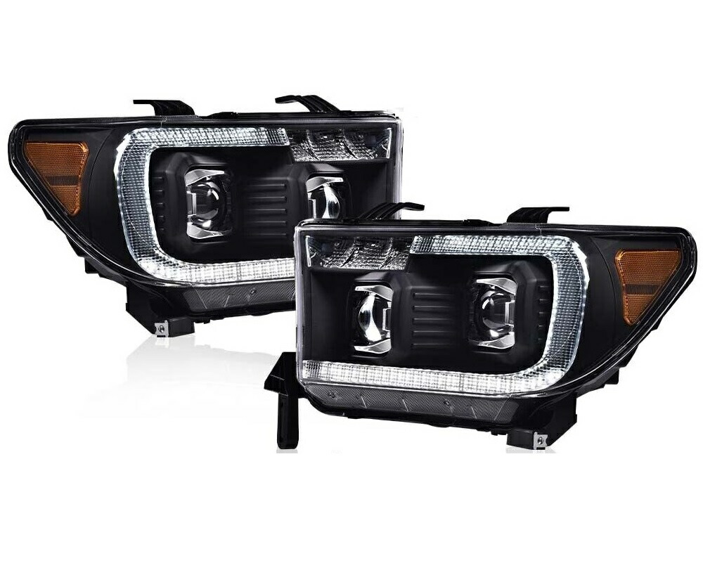 トヨタ　タンドラ　07-13y ヘッドライト　中古　tundra 07-13y タンドラ ヘッドライト クローム / U-Bar LED : デイ