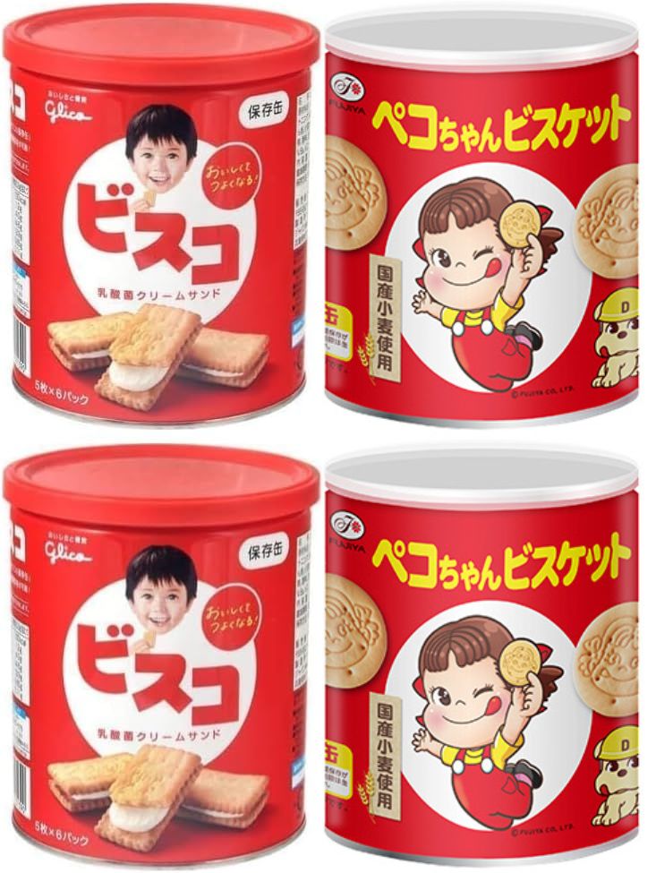楽天市場】不二家 ペコちゃんビスケット保存缶 100g×20缶入 (保存食