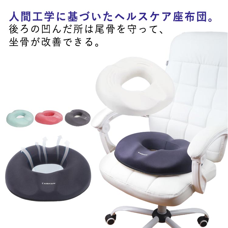 テンピュール ドーナツクッション 低反発 坐骨神経痛 腰痛 座布団 ネイビー 痔 テンピュール TEMPUR ドーナツクッション 正規品 低反発