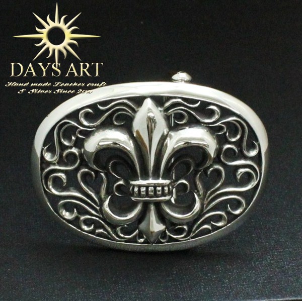 楽天市場】新素材ホワイトメタル シルバーバックル フレアバックル