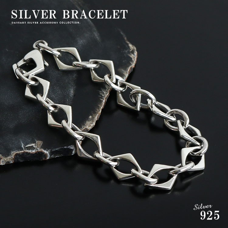 DEPTショップ　925シルバー チェーンブレスレット シルバー925 チェーンブレスレット マンテル あずきチェーン