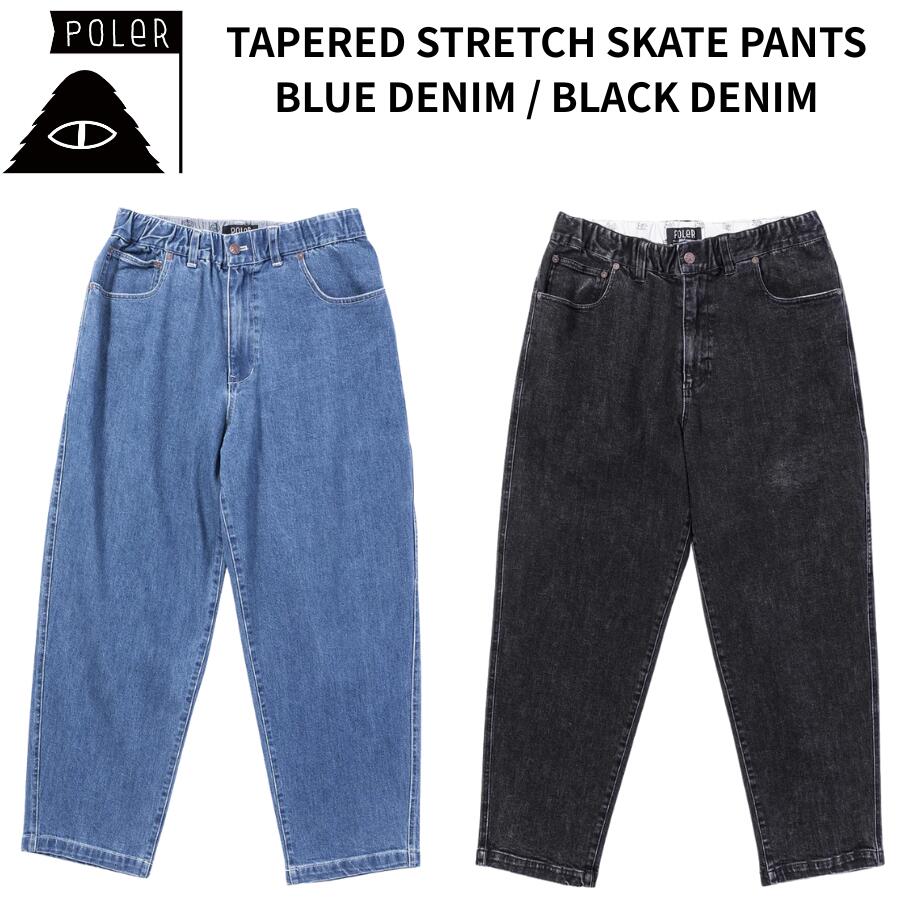 楽天市場】POLER ポーラー WIDE TAPERED STRETCH SKATE PANTS
