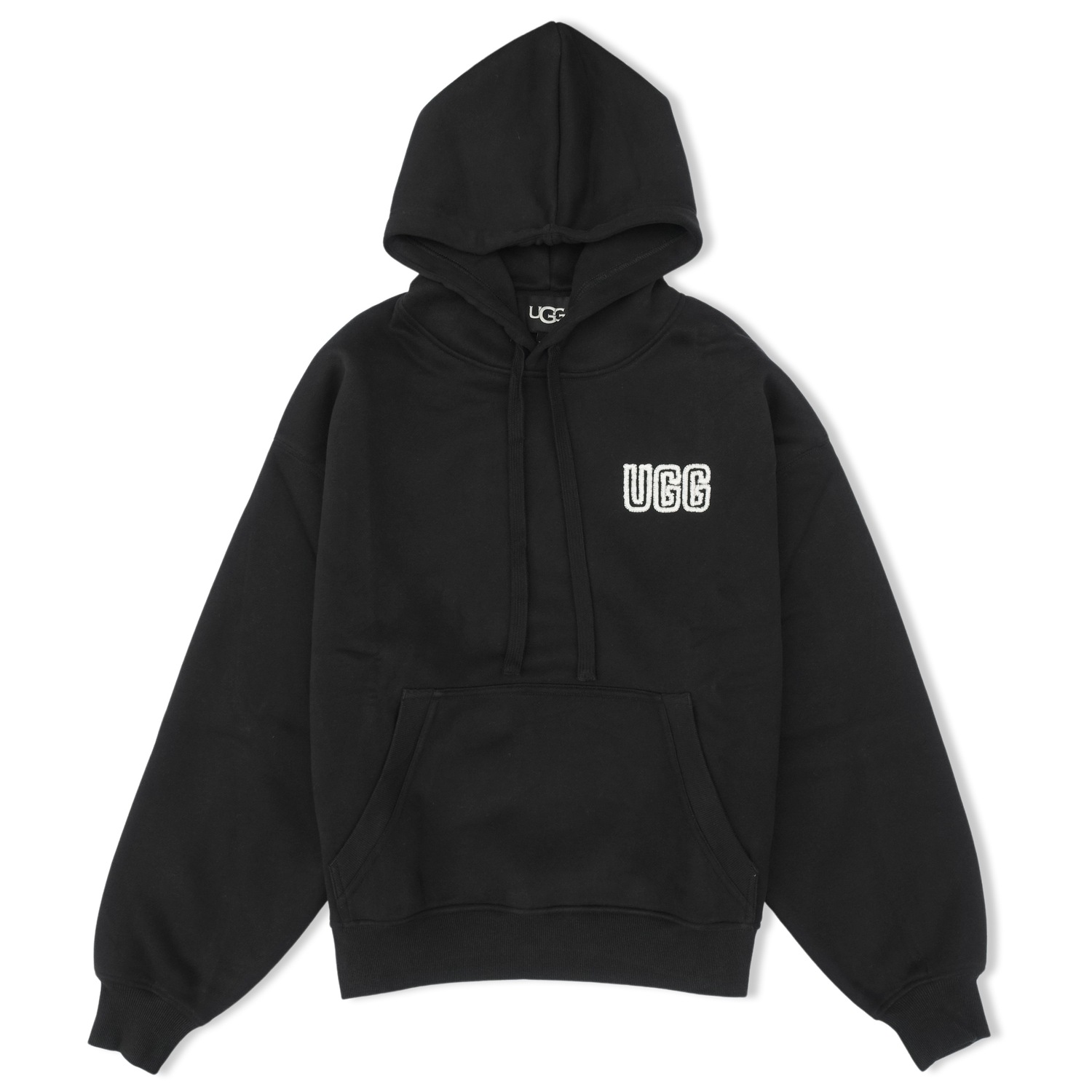 Rey UGGfluff Logo HoodieUGGアグフーディパーカーサンド UGG Womens Rey UGGfluff Logo Hoodie Sweatshirt – ShopCGX