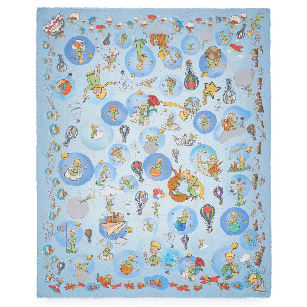 Faliero Sarti ファリエロサルティ Immagination イマジネーション 星の王子さま ストール スカーフ マフラー ユニセックス モダール&times;シルク stole Scarf 男女 E25 2137｜Day Tripper