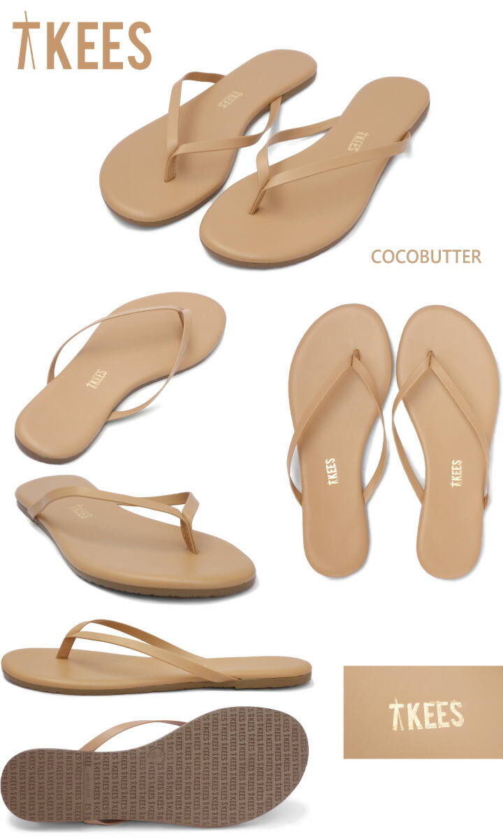 TKEES レザーサンダル　BEACH BUM US6 ビーチバムのリリーヌード |フリップフロップ |婦人靴 – TKEES