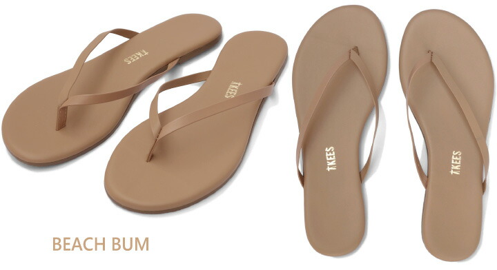TKEES レザーサンダル　BEACH BUM US6 TKEES Lily Nudes Leather Flip Flops in Beach Bum