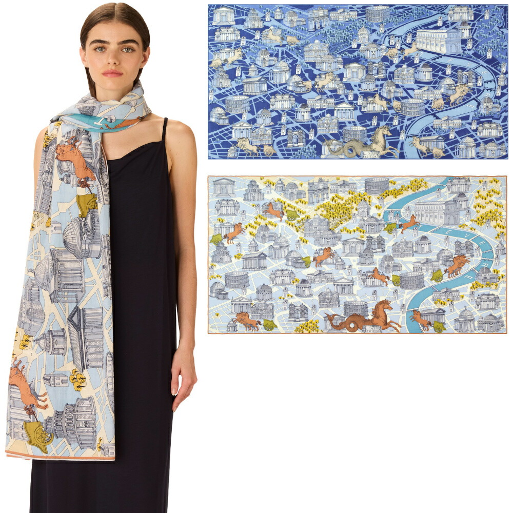 INOUI EDITIONS イヌイエディションズ 72%コットン 28%シルクストール ROME ローマ スカーフ ET231RO inouitoosh 100cm×190cm イヌイトゥーシュ