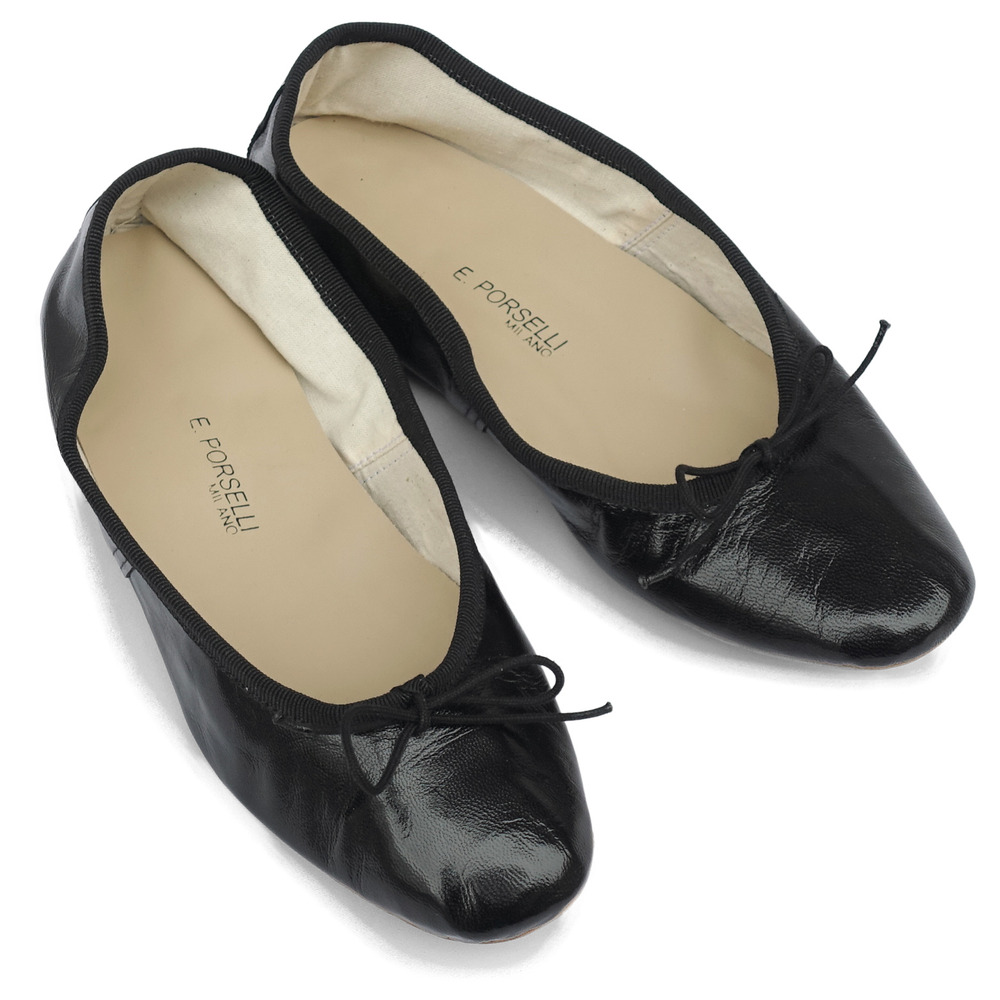 【定番品】E.PORSELLI バレエシューズ　plage別注　黒　39 楽天市場】E.PORSELLI(ポルセリ)/バレエシューズ(2色展開