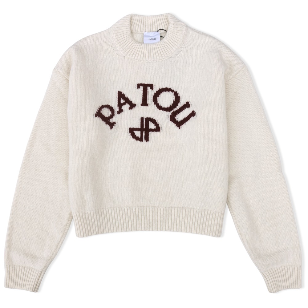 PATOU アイボリー Sサイズ　ロゴ入り 長袖ニット　ウールブレンド 楽天市場】【最大1万円オフクーポン】PATOU パトゥ ニット トップス