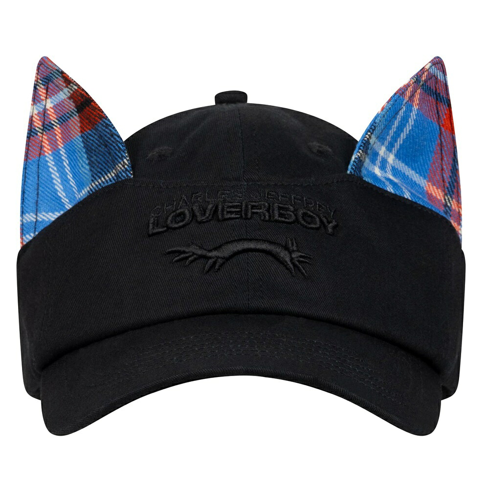 CHARLES JEFFREY LOVERBOY プリンスチャールズ島ジェフリー天然ゴム男の子 EARS CAP イヤーズキャップ 稲荷みみ BLACK + TARTAN 062131201
