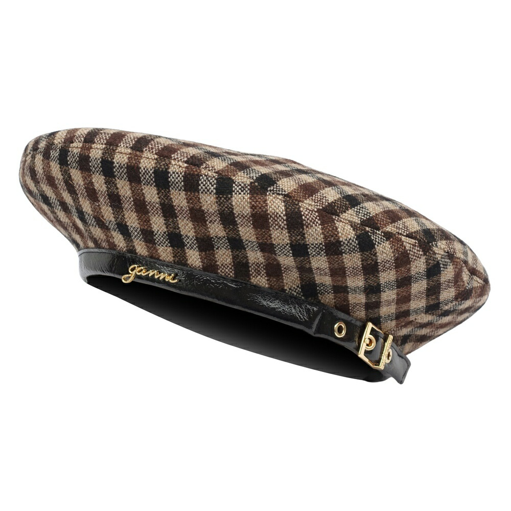 最終値下2025新作ganni チェック柄 ベレー帽スノ渡辺さん番組着用同型 楽天市場】【アウトレット】【アウトレット】ガニー GANNI ベレー帽