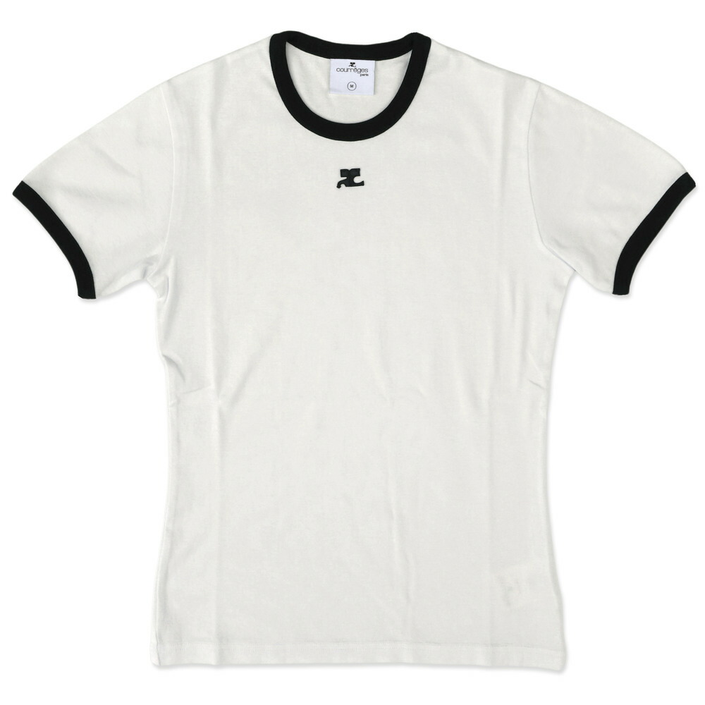 白ジャケット財布パンツバッグにCurregesクレージュロゴTシャツ showcase_124jts117js0070wh
