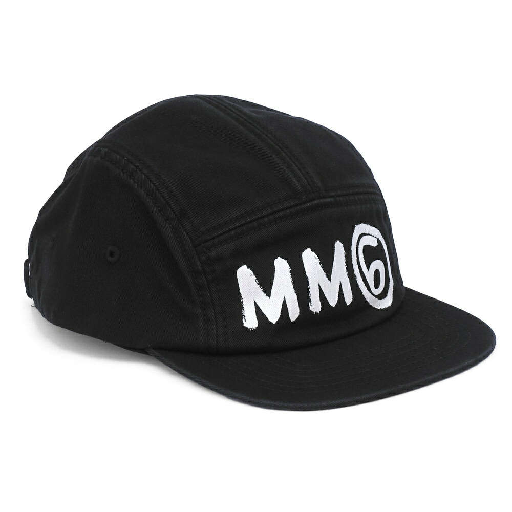 MM6 エムエムシックス Maison Margiela メゾンマルジェラ キッズ 旗がしら かぶり笠 ロゴタイプ MM6F36U M61031 黒いこと レディース・成年者も聞き入れる