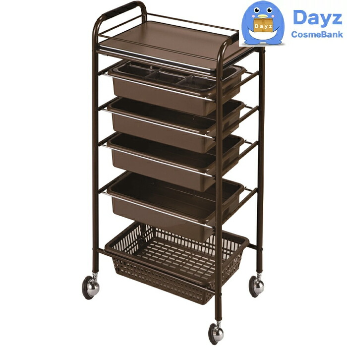 楽天市場】C-196 カウンターワゴン ブラウン キャスター付き ｜ サロン