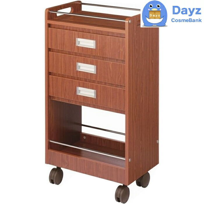 C-342 ワームス 引き出しワゴン　ローズウッド　キャスター付き　｜　サロンボックスワゴン　｜　メーカー直送品 納期要確認 / キャンセル・返品不可商品　｜　RB 楽天市場】C-342 ワームス 引き出しワゴン ローズウッド キャスター