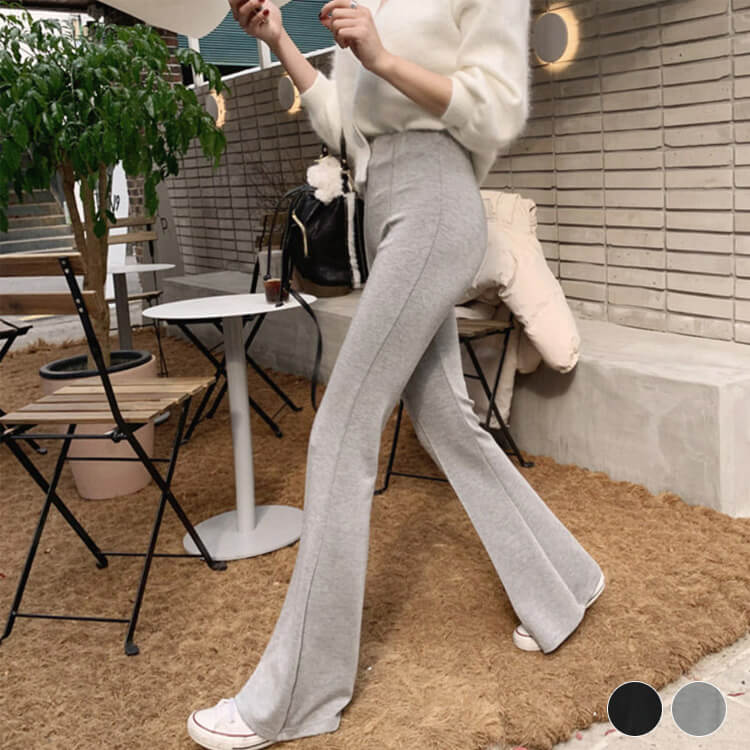 楽天市場】パンツ レディース 韓国 ロングパンツ カジュアル フレア