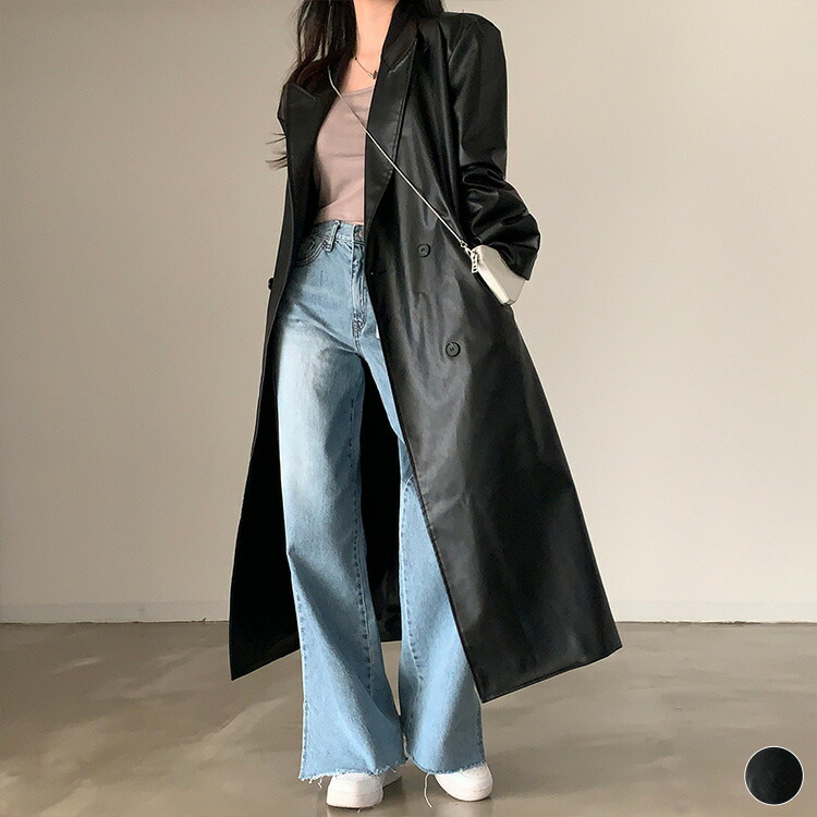 楽天市場】レザーコート レディース 革コート レザー Pコート