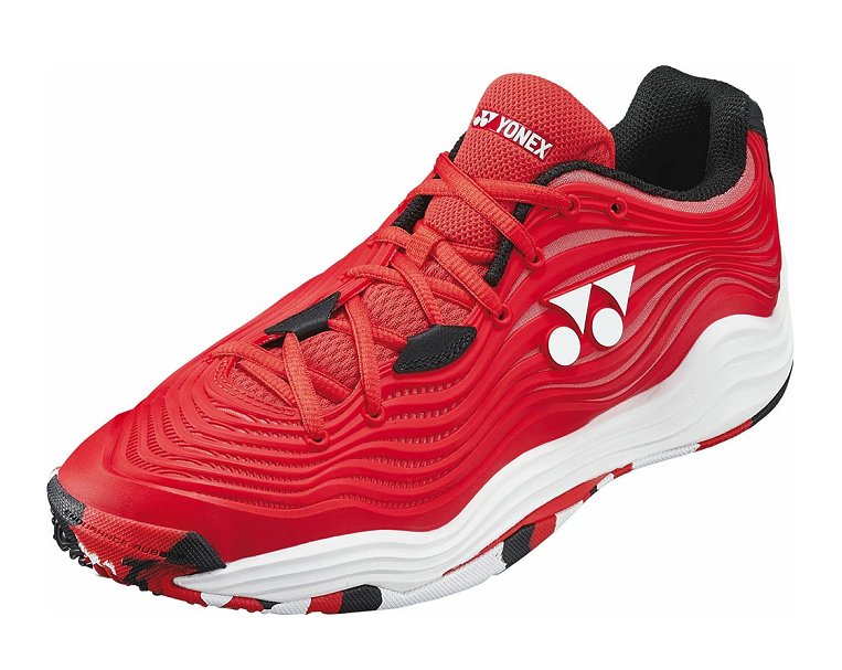 新着・特価 ヨネックス・テニスシューズ SHTF5MGC パワークッション フュージョンレブ5 メンGC オムニクレーコート用 713色 レッド×ホワイト