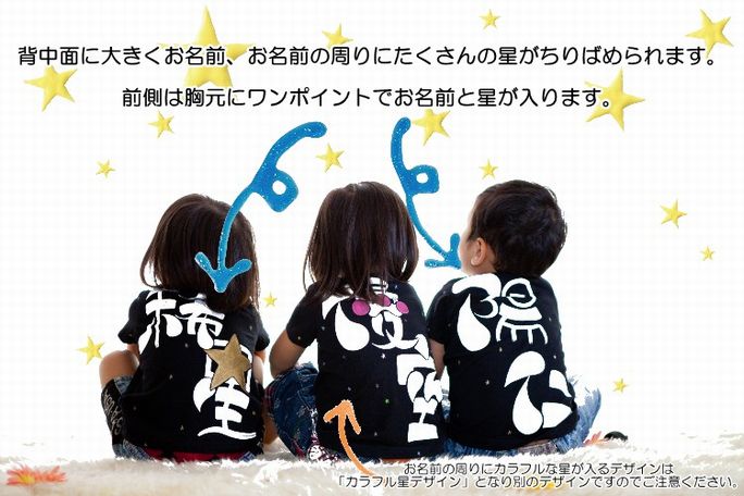 楽天市場 名入れ星デザインtシャツ 名入れtシャツ 漢字 出産祝い 名入れシャツ リピーター様の多い名前入りｔシャツ 運動会の体操服などまとめ買い可能商品 かっこいいシンプルな星がオシャレなデザイン 名前入り手描き服dazzstyle