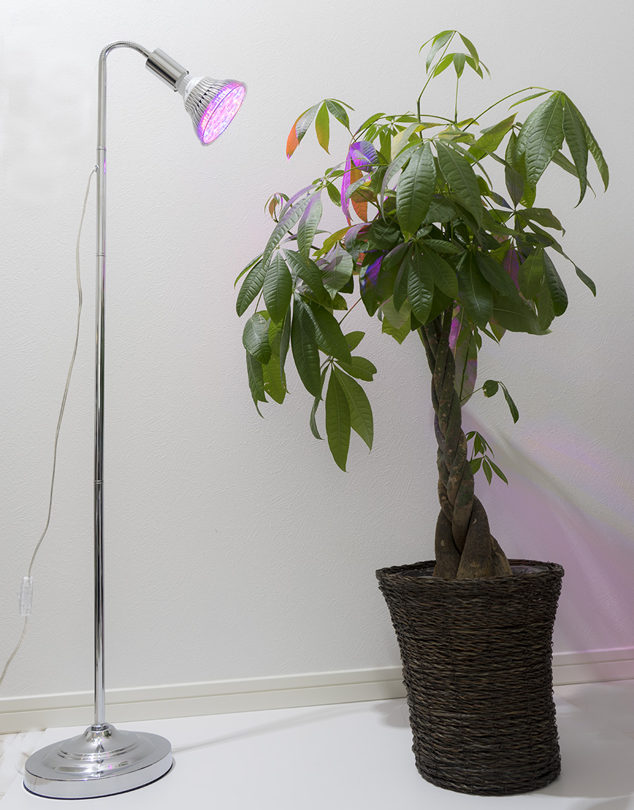 楽天市場 Led Plantlight 110cm Opt18w スタンドタイプ 紫色電球 E26 観葉植物 水耕栽培 家庭菜園 水草栽培 Shopbarrel