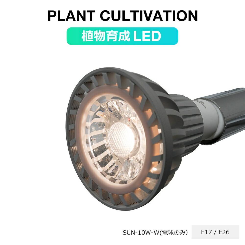 楽天市場 植物育成led Plantlight Sun 10w W E26口金 白色電球植物育成ライト テラリウム アクアリウム 拡散光 電球 のみ Shopbarrel