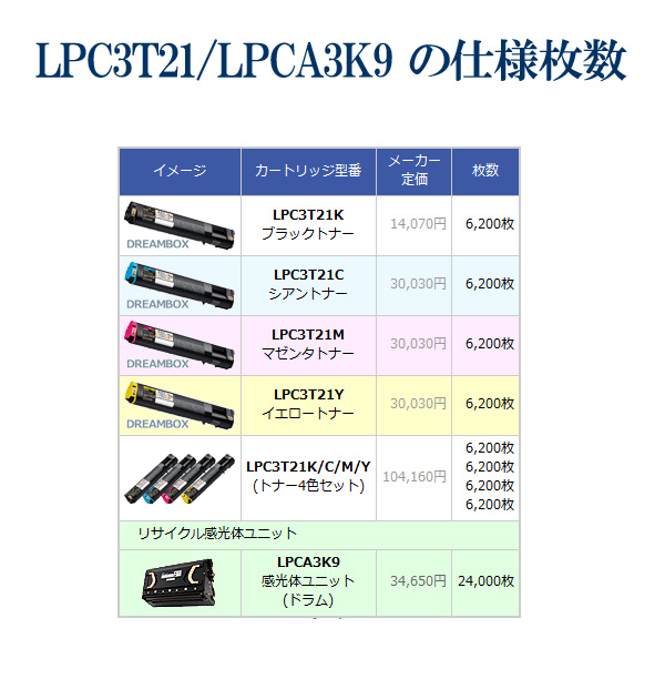 エプソン EPSON ＥＴカートリッジ（Ｍサイズ） LPC3T21K (ブラック