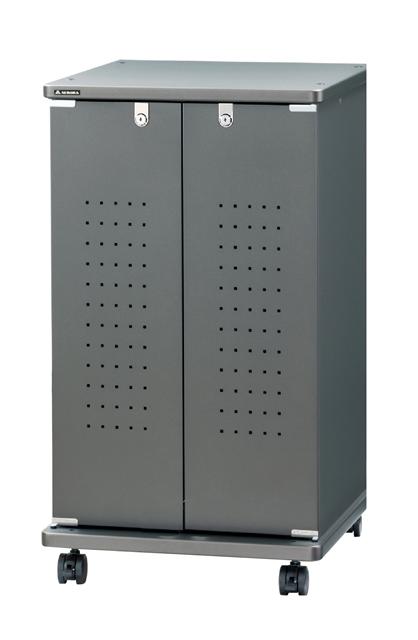 【純正品・新品】オーロラ EIA-K20BS　木製EIAラック 20ユニット(メタリックダークグレー、スチール扉タイプ)