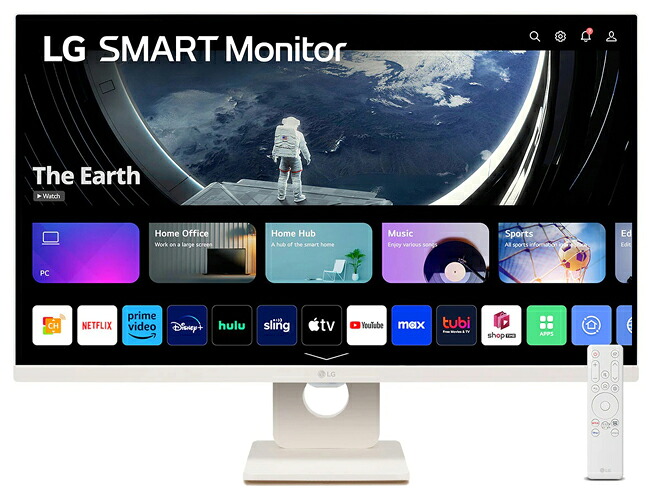 【純正品・新品】LGエレクトロニクス 27SR50F-W　スマートモニター 27型/1920×1080/HDMI、USBダウンストリーム/ホワイト/スピーカー:あり