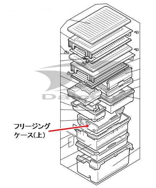 三菱 M20TW8414 冷蔵庫【MR-E52S/MR-R52T/MR-R52W/MR-RX52T】用フリージングケース(上)画像