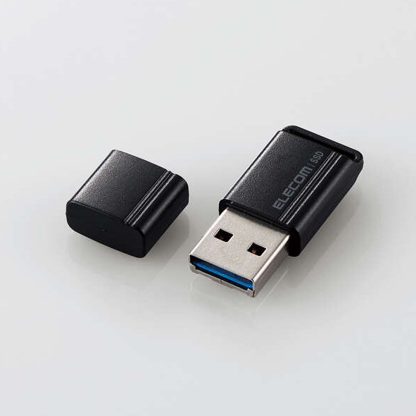 【純正品・新品】ELECOM-ESD-EXS1000GBK　外付けSSD/ポータブル1TB/ブラック ※日時指定不可